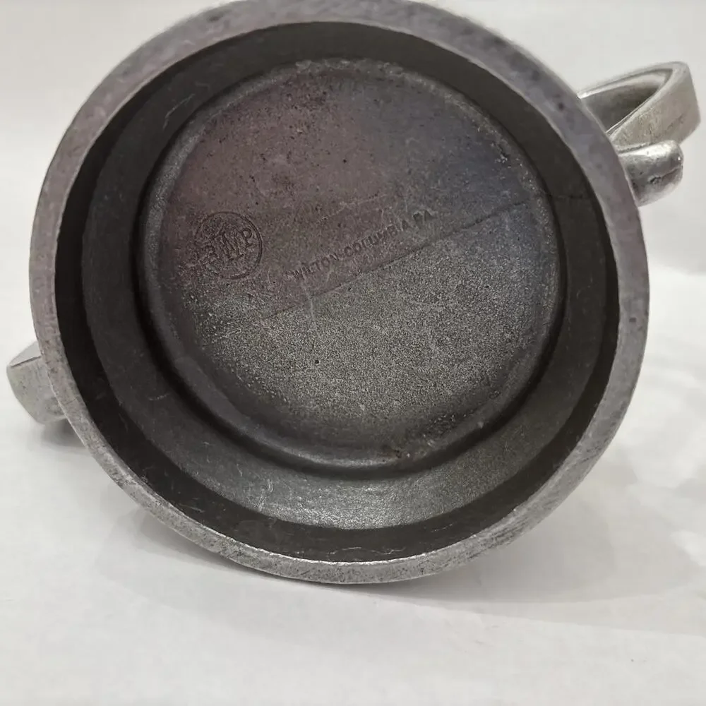 Vtg Wilton Armetal Pewter Two Handle Kissing Mug Cup USA Heavy 1970’s Romance - Picture 6 of 10